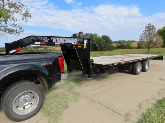 2016 Titan Model GF5100 Tandem Dual Axle Gooseneck Tilt Deck Trailer, VIN# 4TGF25208G1075100, 20,000