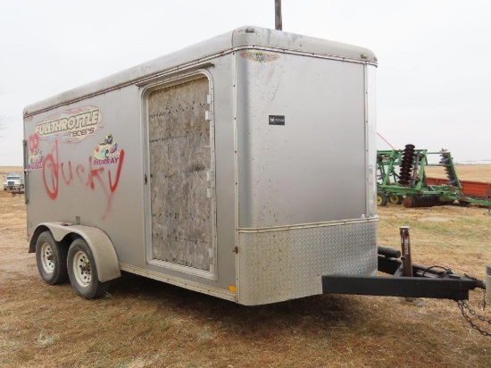 2008 H & H 16’ All Aluminum Tandem Axle Enclosed Trailer (This has been a Work Trailer).