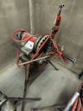 Ridgid Model 300 Portable Electric Pipe Threader on Stand with Pipe Cutter & Reamer Attachments.