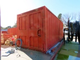 20' Steel Shipping Container with Cargo Doors on Each End, Wood Floor, Interior Lighting, 110Volt Ou