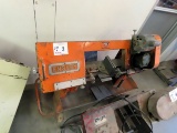 Ensley Portable Steel Horizontal Band Saw on Cart, Auto Stop, Filings Drawer, 2-Wheel Cart.