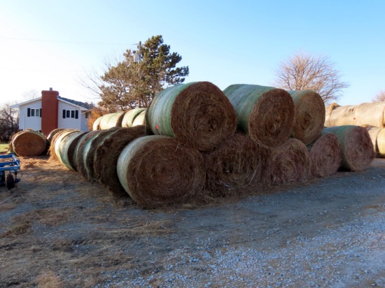(93) 2019 Grass Hay Round Bales (Approx. 2,000 lbs. per Bale).