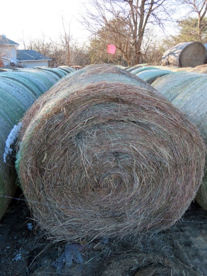 (9) 2019 Grass Hay Round Bales (Approx. 2,000 lbs. per Bale).