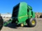 2013 John Deere Model 569 Mega Wide Plus Round Baler, SN #1E00569XEDD391166, PTO Drive, Rear Unload,