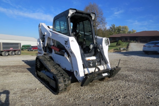 2016 Bobcat Model T650 Track-type Skid Loader, SN #ALJG17381, Kubota 4-Cylinder Diesel Engine, Cab w