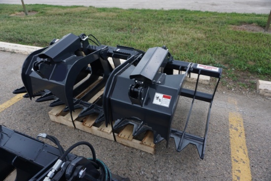 New/Unused Stout 84" XHD Brush Grapple Attachment with Skid Steer Quick Attach. Consignor Smith Co