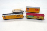 HO Scale (4) Model Train Cars - Holly Sugar Box Car #GACX42764, Tyco UP Box