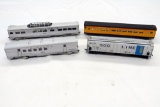 (4) Model Train Cars - Santa Fe Vista Dome Coach Car #500, Santa Fe US Mail