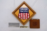 Union Pacific Memorabilia Items: A Union Pacific Locomotive Scenery Plate,