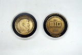 (2) Commemorative Nebraska Coins: Official Commemorative Big Ten Expansion