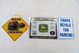 (3) Metal Signs: Detailed & Colored 