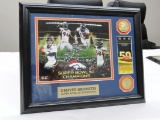 Danbury Mint Framed Super Bowl 50 Champions- Denver Broncos with Copy of Ti