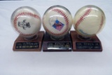 (3) Cal Ripken Jr. Plaque & Signed Baseballs: All Time Consecutive Games Le