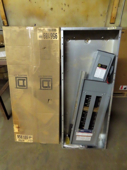 Square D Breaker Panel with 225 Amp Breakers & Heavy Duty Safety Switch & P