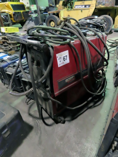 Lincoln Model Power Mig 255 Portable Wire Feed Welder on Cart, U1021009229,