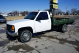 1994 Chevrolet K3500 Dually Flatbed Pickup, VIN# 1GBHK34F9RE140873, V-8 Gas Engine, Automatic Transm