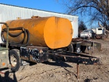 Heavy Duty 1,000 Gallon Steel Elliptical Fuel Tank on Heavy Duty Axle with Dual Wheels, 9:00-12 Tire