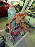Heavy Duty Acetylene Torch Cart with Large Acetylene & Oxygen Tanks (No Torch, Hoses or Gauges).