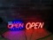(2) Lighted Open Signs.