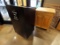 Black Laminate Hostess Stand & Rolling Kitchen Cabinet with Drawer & Lower