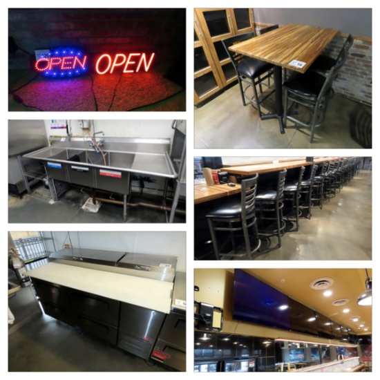 Online Only Restaurant/Bar Business Liquidation