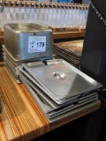 (6) Medium Size Rectangle Commercial Stainless Steel Steam Table Pans & (7)