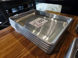 (6) New Stainless Steel Small Pans (9 1/2