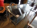 NEW Commercial Stainless Steel Work Table with Lower Shelf (Just Installed