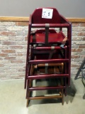 (3) Wooden Children's High Chairs.