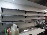 Commercial Stainless Steel Shelves, (41' Total between all 9 Shelves) (Buye