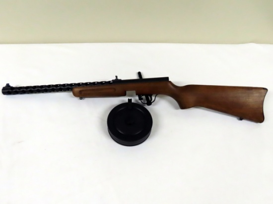 Bingham Model PPS/50 Semi-Automatic Rifle, 22LR, SN# 5531, 16" Barrel, 50-Round Rotary Clip, Walnut 