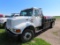 2000 International Model 4700 Single Axle Dually Flatbed Truck, VIN# 1HTSLAAM6YH242479, DT466E Diese