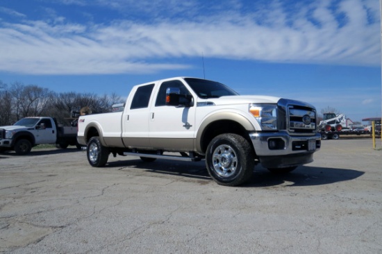 2014 Ford Model F-350 Lariat Crew Cab Diesel 4x4 Pickup, VIN# 1FT8W3BT0EEA09737, 6.7 Liter Power Str