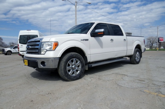 2013 Ford Model F-150 Lariat Super Crew Cab 4x4 Pickup, VIN# 1FTFW1EF8DKE44992, 5.0 Liter V-8 Gas En