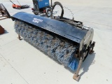 Bradco Model AB84 Hydraulic Type Broom Attachment for Skidloaders, SN# 107750, 84