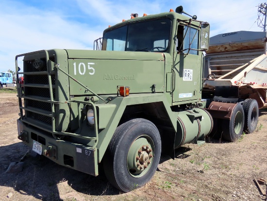 1983 AM General Model M-915-A1 Military Tandem Axle Conventional Day Cab Truck Tractor, VIN #1UTSH66