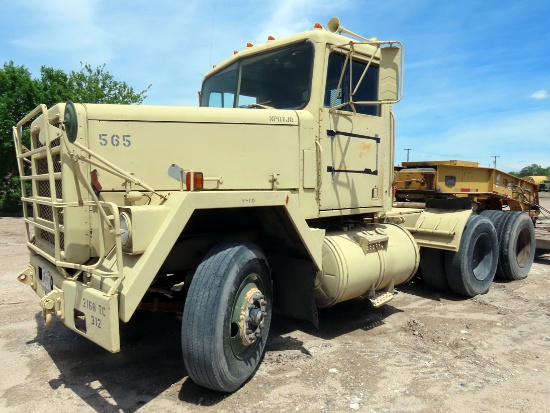 1984 AM General Model M-915-A1 Tandem Axle Conventional Day Cab Truck Tractor, VIN #1UTSH6681ES00156