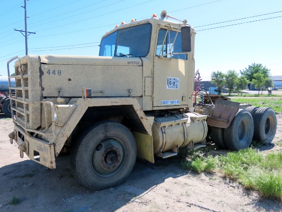 1984 AM General Model M-915-A1 Tandem Axle Conventional Truck Tractor, VIN# 1UTSH6688ES001448,