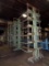 (2) Steel Storage Systems, Inc Heavy Duty Steel Crank Out Material Racks, SN# 3383, Elevator, Hand C