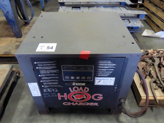 Exide "Load Hog" Charging Unit for Electric Forklifts, SN# DK131133, Model LT2-18-1000, 36-Volt,