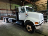 1998 IHC Model 8100 Tandem Axle Flatbed Truck, VIN 1HTHCAHR3XH614753, Cummins Turbo Diesel Engine, R