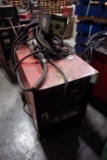 Lincoln Ideal Arc CV-400 Constant Voltage Arc Welding Power Source on Cart with Miller 10A Wire Feed