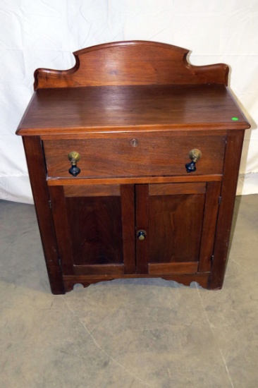 Wood Cabinet, 1 Drawer, Lower 2 Door Cabinet, Wood Carved Drawer Handles, 3