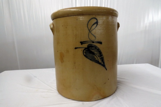 Salt Glaze 8 Gallon Crock, Top Chips Pictured