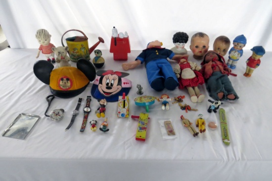 Large Lot of Miscellaneous Toys, Including- Dolls, Doll Heads, Small Figuri