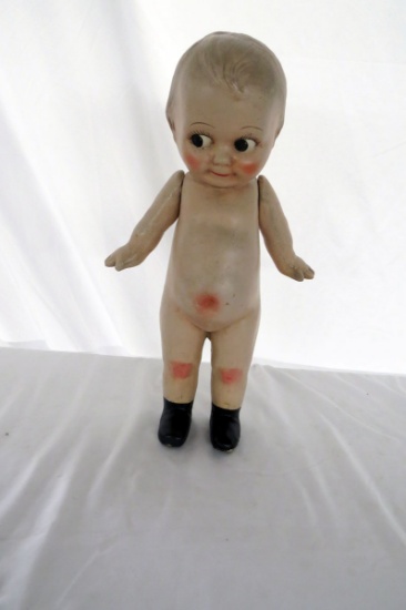 Large Composite Kewpie Doll, 17.5"H, Jointed Arms, Age Checked