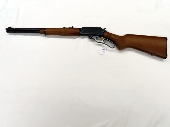 Marlin Model 338W Lever Action Carbine Rifle, SN #01014461, 30-30 Caliber, Full Magazine, Checkered 