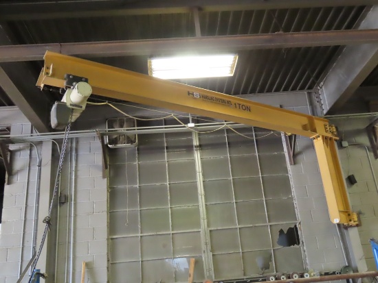 Handling Systems International 1-Ton Overhead Crane Hoist with Coffing JLC 1-Ton Electric Overhead C