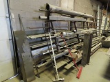 Large 1-Sided Steel Rack with Inventory.