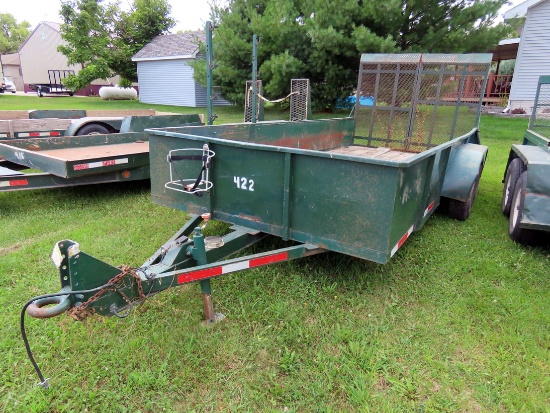 2002 S & W 16' Tandem Axle Utility Lawn & Garden Trailer, VIN# 1S9FP16202W334413, 20" Metal Sides,